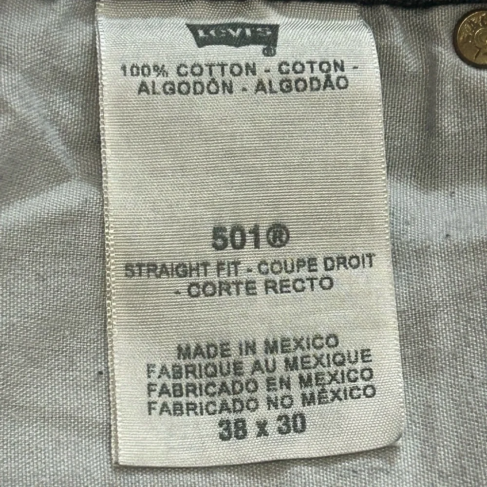 Vintage Levi’s 501 Men’s 38x30 Button Fly Denim Jeans - Picture 6 of 11